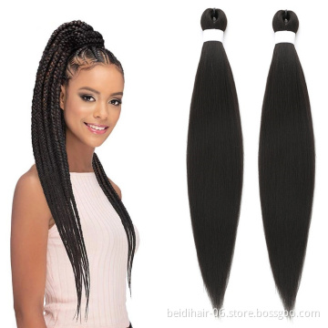 Pre Stretched Braiding Hair Easy Braid Synthetic Hair Afro Yaki Straight Crochet Braids Pure Ombre Colors Hot Water Setting EZ